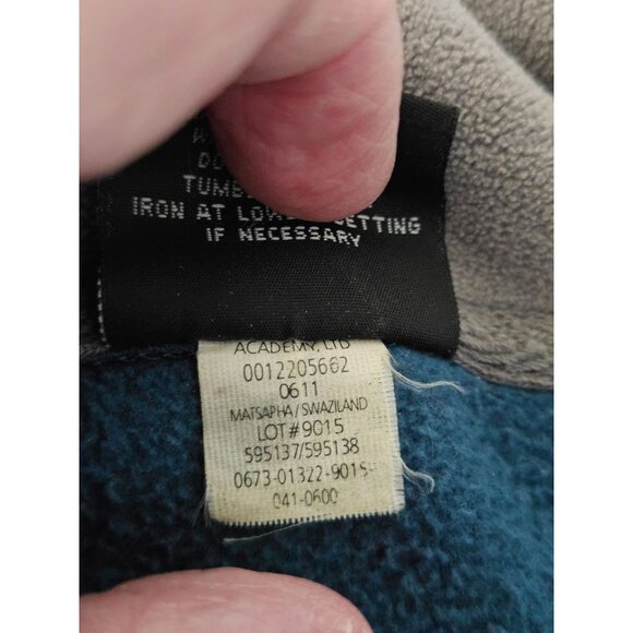 Polar Edge Men's Large Quarter-Zip Fleece Pullover Blue & Gray - Picture 7 of 7